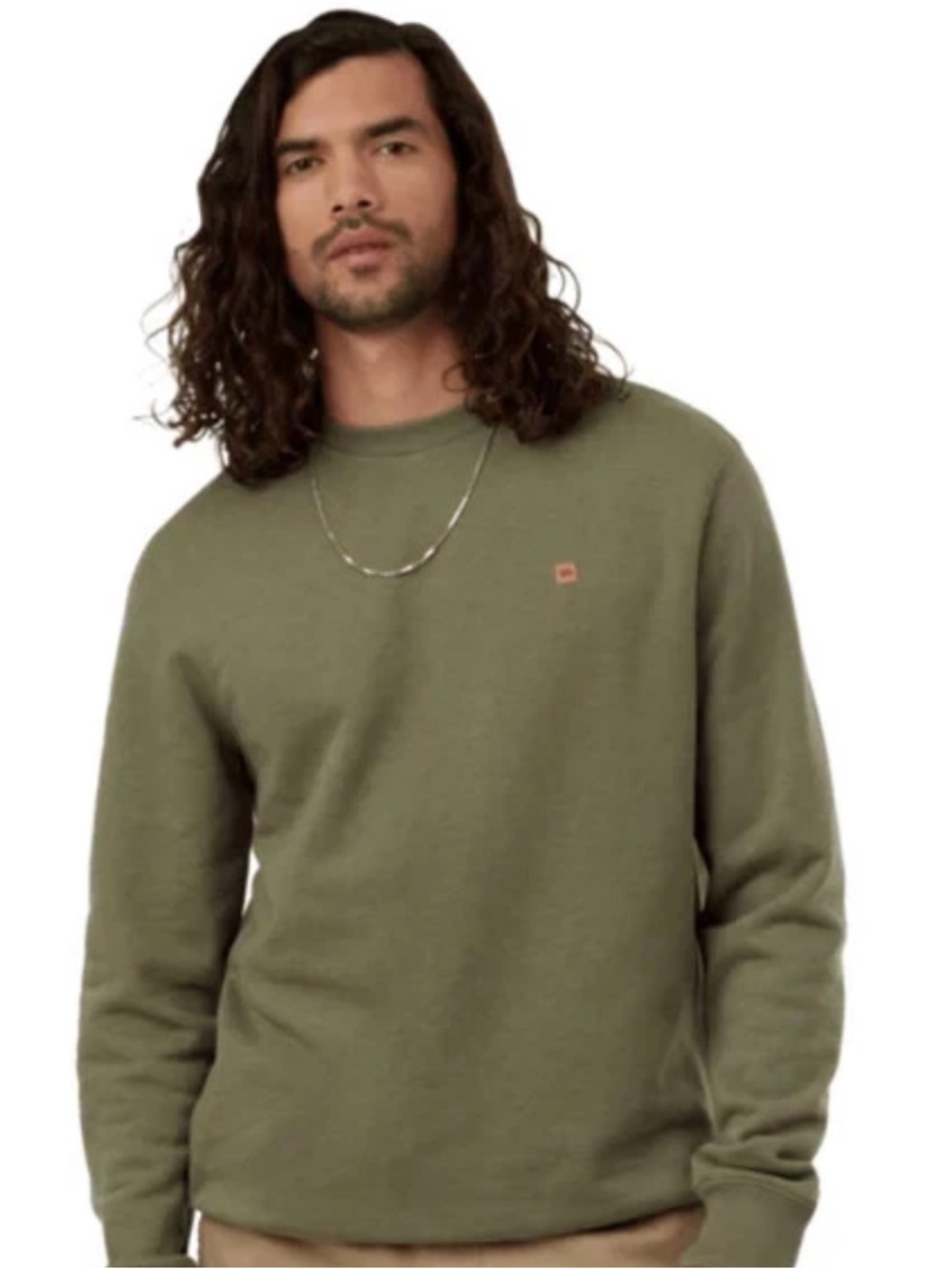 tentree Reynard Crew Sweatahirt | Deep Lichen Green